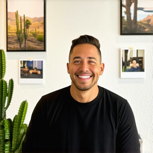 Optimizing GMB with Schema and Photos Scottsdale business owner optimizing Google My Business profile with schema markup and professional photos