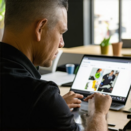 Business owner updating Google My Business profile with new photos in Scottsdale