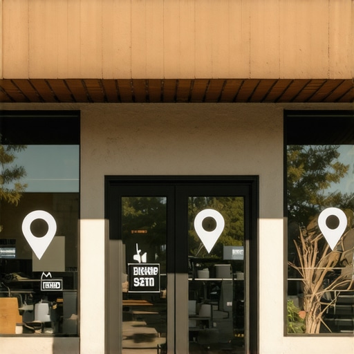 Scottsdale Business Digital Map Optimization Modern Scottsdale storefront with digital map icons and optimization overlays