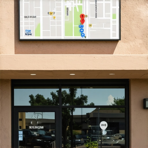 Scottsdale storefront with Google Maps overlay showcasing local SEO