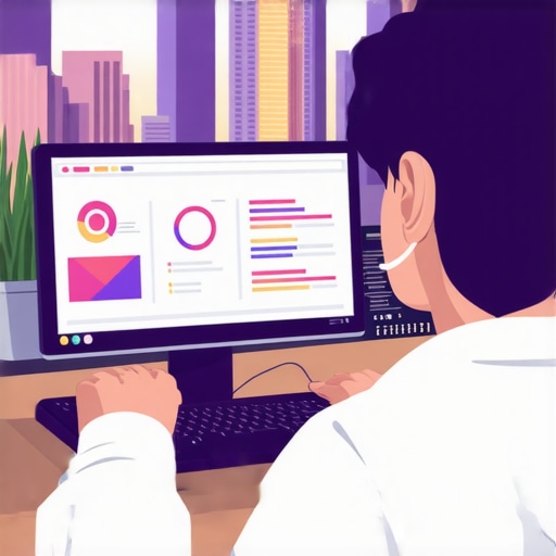 Person analyzing Google Maps rankings on laptop with Scottsdale skyline