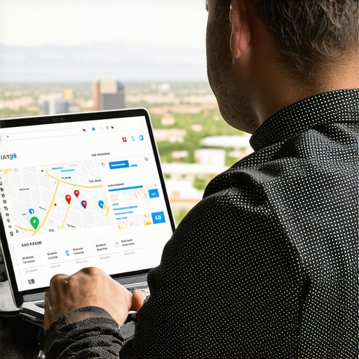 A digital marketer reviewing Google Maps data for Scottsdale business growth.