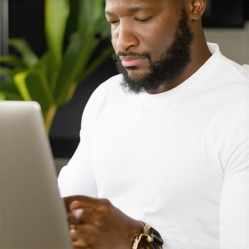 Optimizing GMB Profile in Scottsdale Business owner working on Google My Business profile on a laptop in Scottsdale