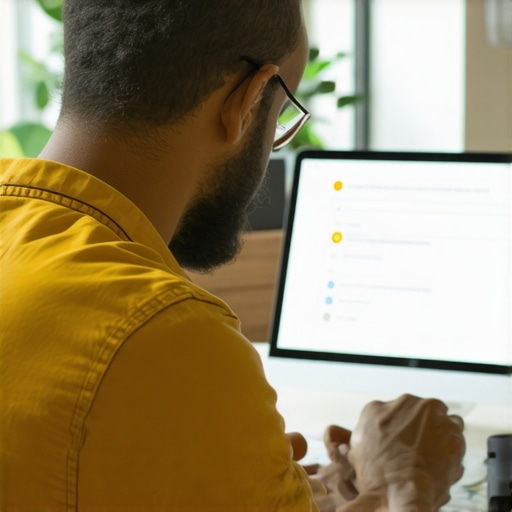 Business owner analyzing Google My Business dashboard for local SEO in Scottsdale