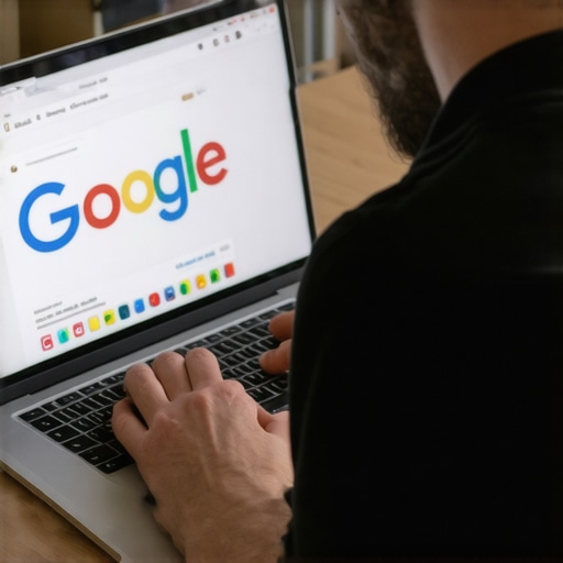 Person verifying and optimizing Google Business Profile on laptop