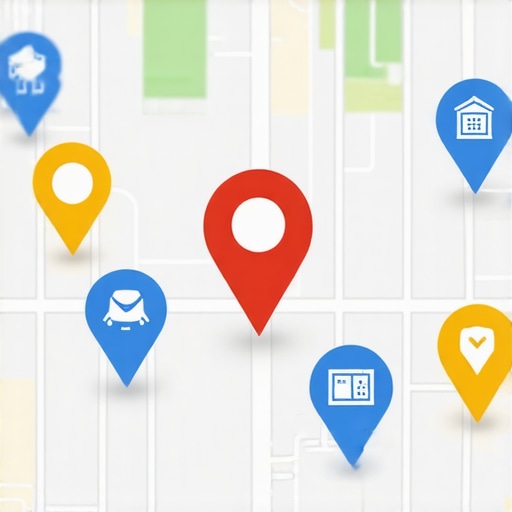 Digital map with AI annotations highlighting Scottsdale businesses