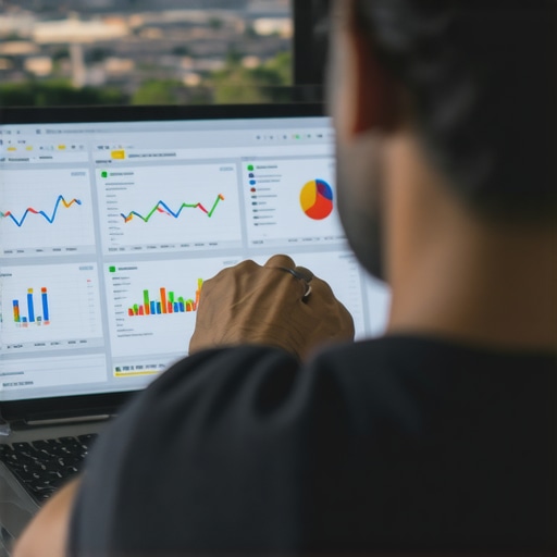 Analyzing Scottsdale Local SEO Data Marketing professional reviewing local SEO performance metrics for Scottsdale