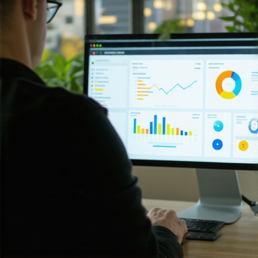 Person analyzing local SEO data on a computer with Scottsdale background.