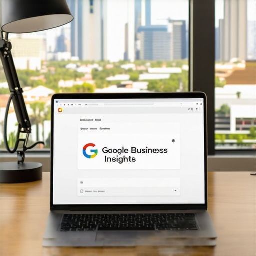 Person working on Google Business Profile SEO strategies with Scottsdale skyline in the background