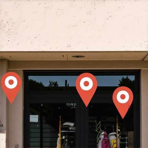 Photograph of Scottsdale storefront with map pins illustrating accurate location marking.