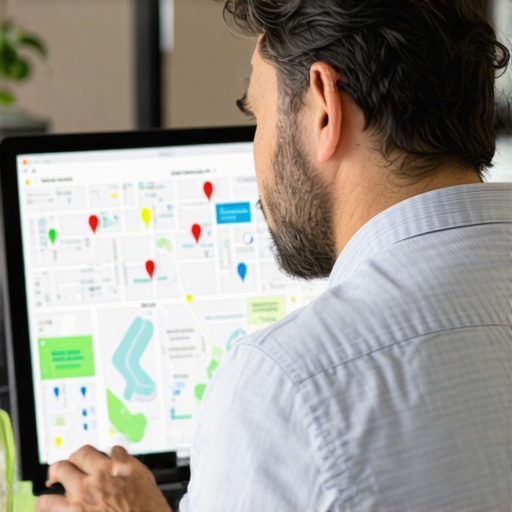 Business owner analyzing digital maps for Scottsdale SEO