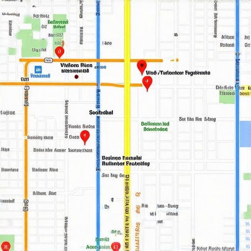 Scottsdale cityscape with digital map overlays highlighting local businesses