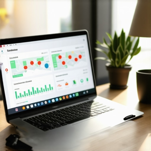 A workspace setup with SEO tools monitoring Scottsdale GMB performance